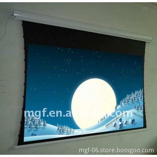 VEGA 16:9 High Qualified high resolution 4k acoustical transparent Tab Tension Motorized Projector Screen